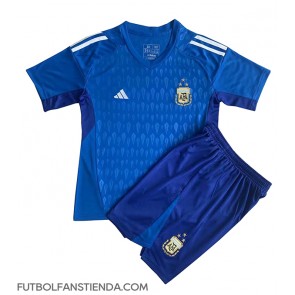 Argentina Portero Segunda Equipación Niños Mundial 2022 Manga Corta (+ Pantalones cortos)